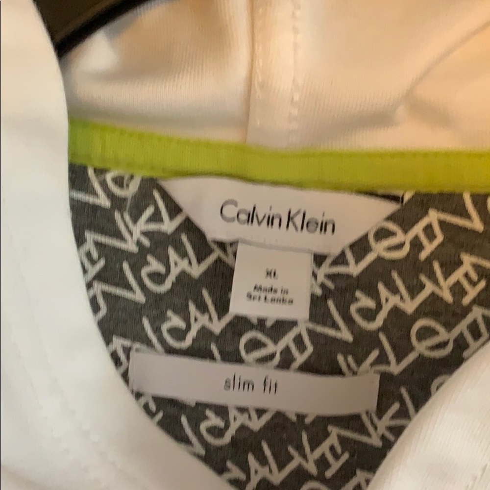 UEC Calvin Klein White and Calvin Print Hoody - Picture 3 of 4